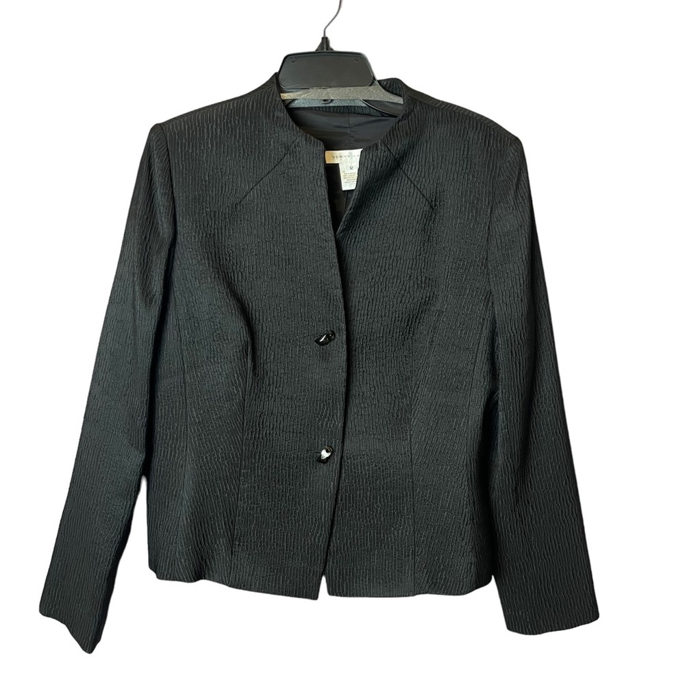 Sunny Choi Black Textured Blazer 12